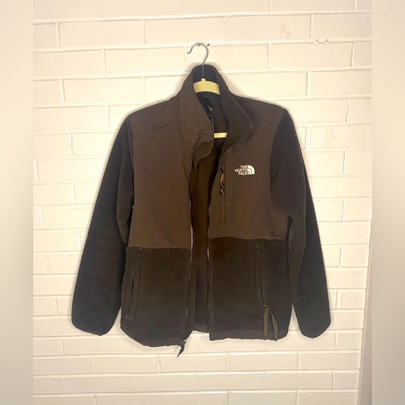 The North Face brown two tone fleece jacket. - Picture 1 of 2